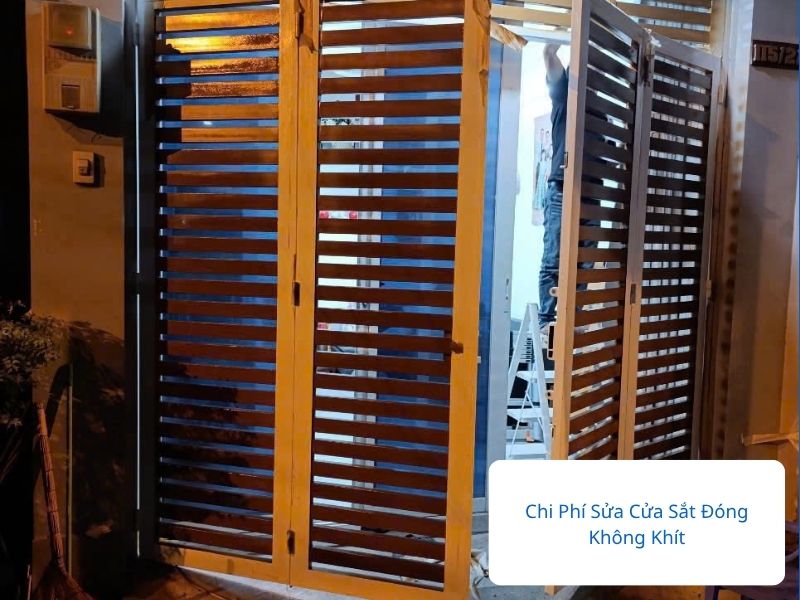 Bảng chi phí sửa cửa sắt đóng không khít uy tín, minh bạch tại TP.HCM.