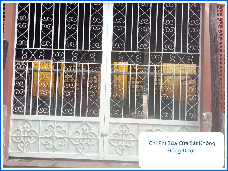 Bảng chi phí sửa cửa sắt không đóng được.