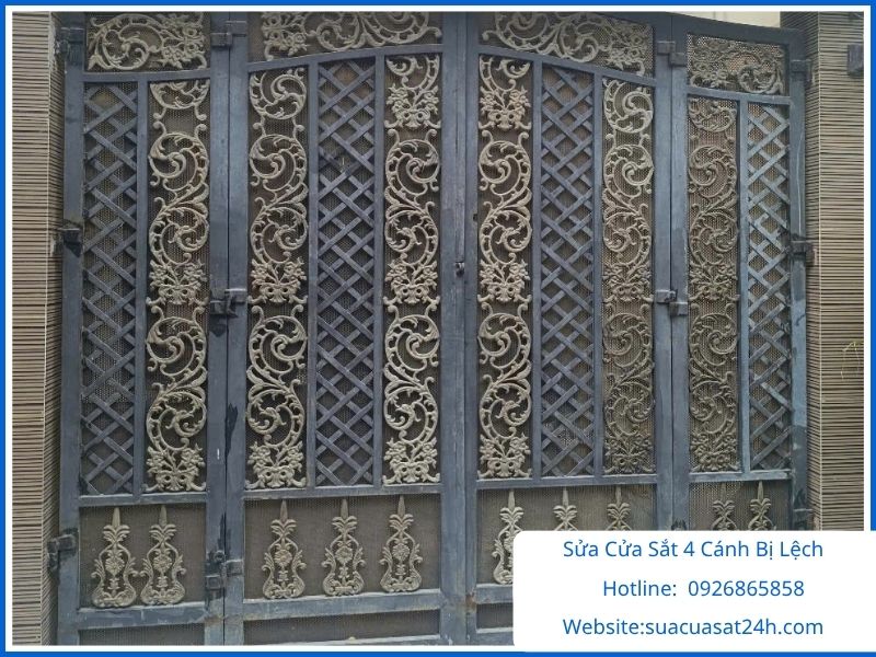 Cửa Sắt 4 Cánh Bị Lệch Cao Độ: Nguyên Nhân, Cách Chỉnh Và Chi Phí